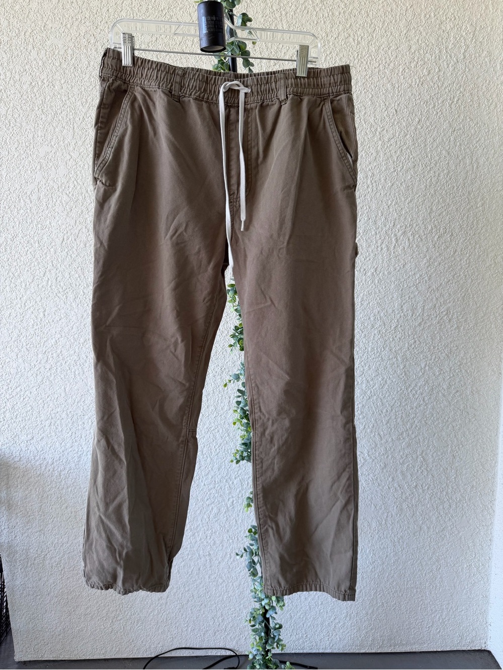 PacSun Men's Greenish Brown Drawstring Joggers
